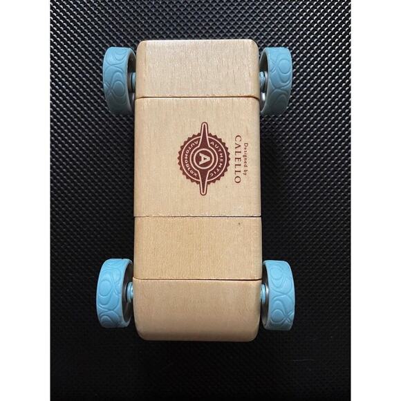 Calello Authentic Automoblox - Teal (light) Blue Car Wood toy - Picture 7 of 8